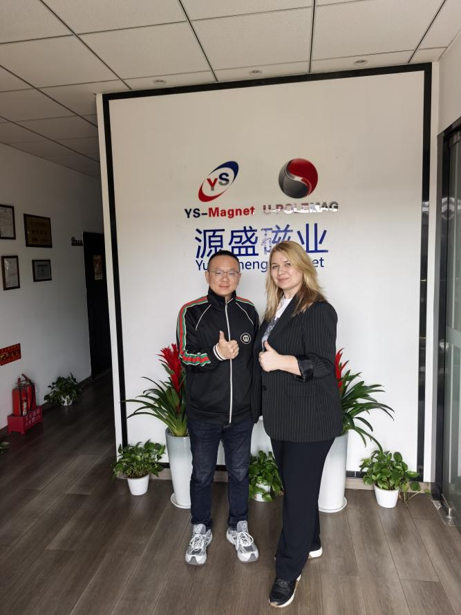 Unlocking New Opportunities in Magnetic Materials: On March 13th, Russian merchants visited Ningbo Yuansheng, witnessing the manufacturing prowess
